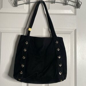 Eric javits velvet shoulder handbag